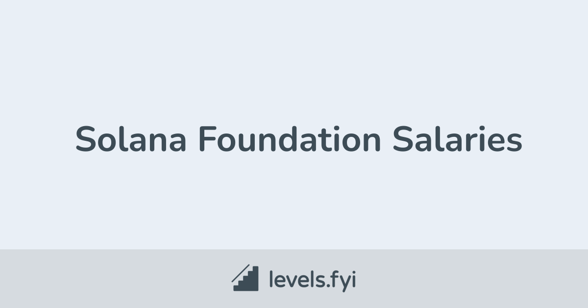 Solana Foundation Salaries Levels Fyi